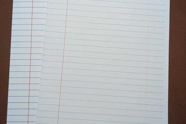 Printed lined paper