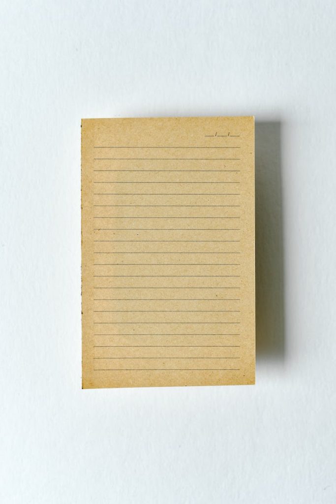 Brown Paper on White Surface